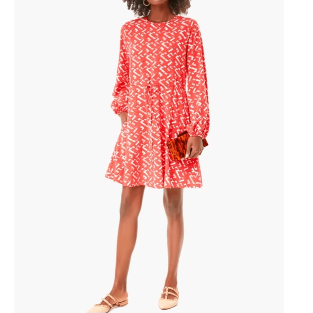 Pomander Place Red and White Patterned Dress